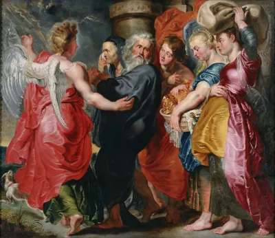 The Flight Of Lot And His Family From Sodom