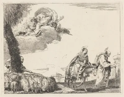 The Flight With The Holy Family At The Right
