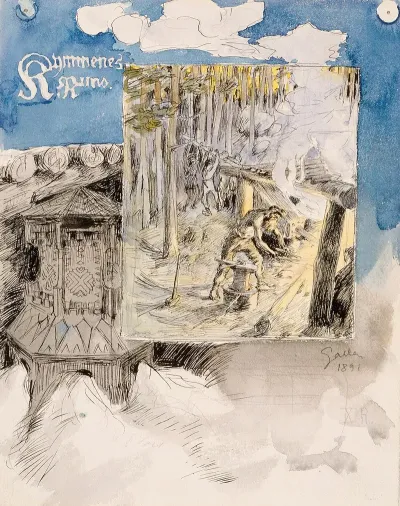 The Forging Of The Sampo Illustration For The Kalevala