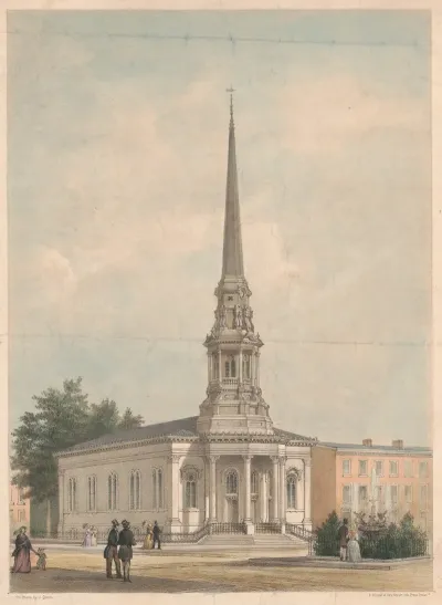 The Fourth Baptist Church N W Corner Of Fifth Buttonwood Streets Philadelphia 2