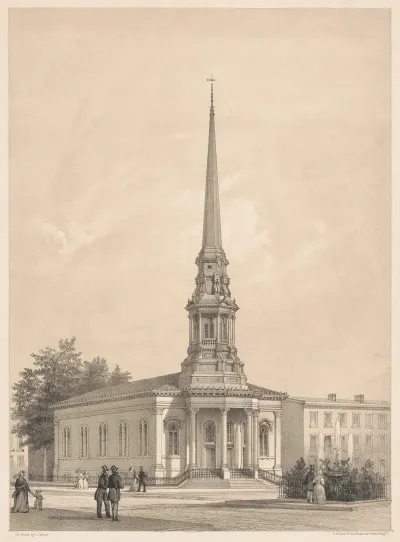 The Fourth Baptist Church N W Corner Of Fifth Buttonwood Streets Philadelphia