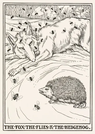 The Fox The Flies And The Hedgehog