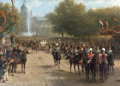 The Frederiksplein Amsterdam During The Entry Of Queen Wilhelmina 5 September 1898