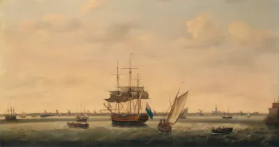 The Frigate Surprise At Anchor Off Great Yarmouth Norfolk