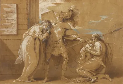 The Fright Of Astyanax Hector Bidding Farewell To Andromache
