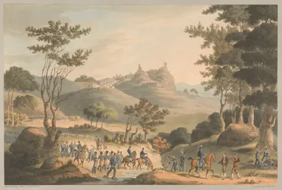 The Frontier Of Pina Macor Portugese Troops On The March To Costello Branco 18th May 1811