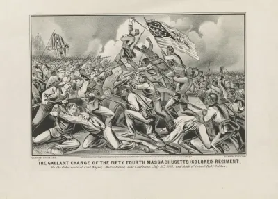 The Gallant Charge Of The Fifty Fourth Massachusetts Colored Regiment