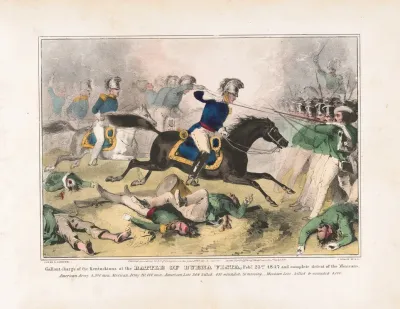 The Gallant Charge Of The Kentuckians At The Battle Of Buena Vista Feby 23nd 1847 And Complete Defeat Of The Mexicans