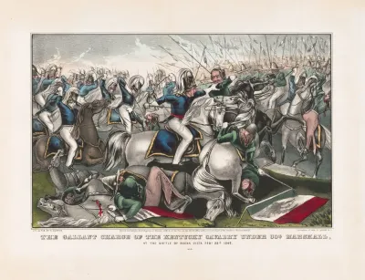 The Gallant Charge Of The Kentucky Cavalry Under Col Marshall At The Battle Of Buena Vista Febr 23d 1847
