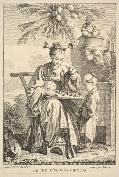 The Game Of Chinese Chess After Francois Boucher