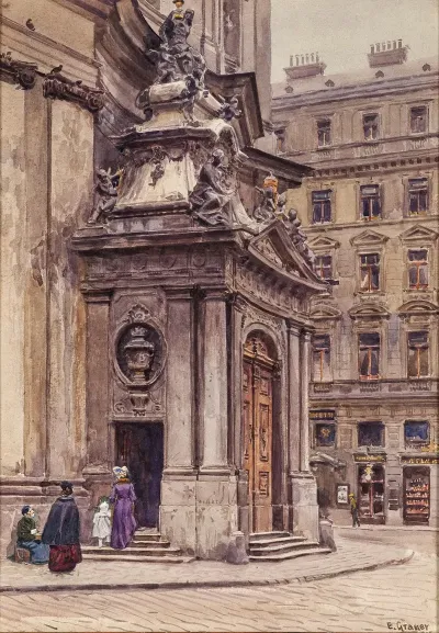 The Gate Of Saint Peters Church In Vienna