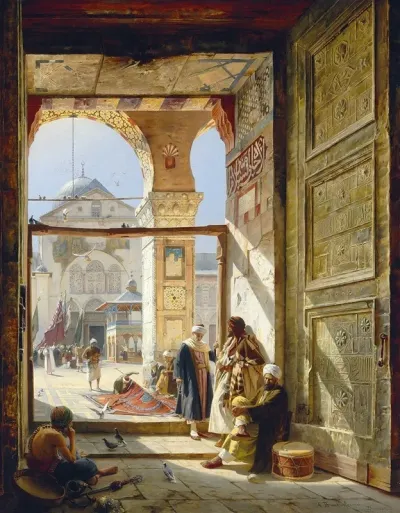 The Gate Of The Great Umayyad Mosque Damascus