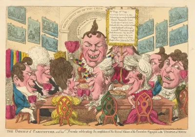The Genius Of Caricature And His Friends Celebrating The Completion Of The Second Volume Of The Caricature Magazine