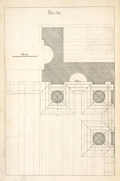 The Geometrical Plan Of A Design Of The Dorick Order