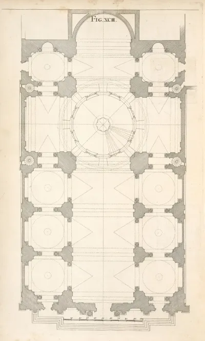 The Geometrical Plan Of The Church Of S Ignatius At Rome
