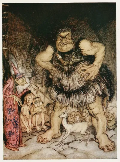 The Giant Galligantua And The Wicked Old Magician Transform The Dukes Daughter Into A White Hind