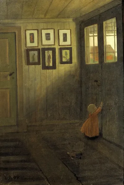 The Girl At The Door Interior Of The Artists Home Alvangen