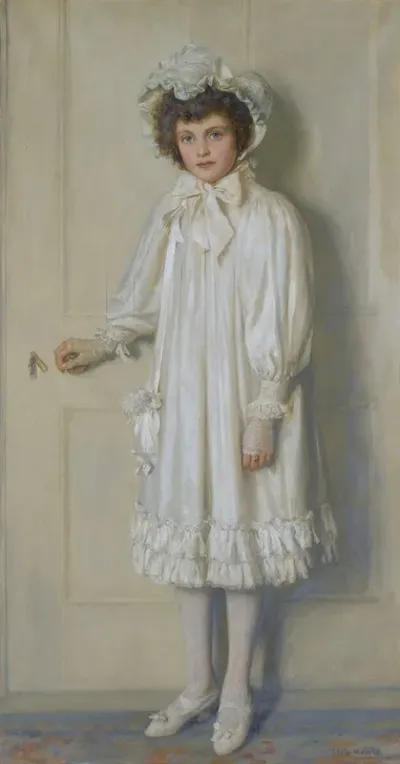 The Girl In White Portrait Of Beatrice Harrison Aged Twelve