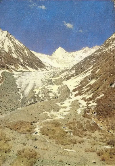 The Glacier On The Way From Kashmir To Ladakh Study