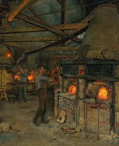 The Glass Blowers In Incheville Pres Eu
