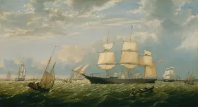 The Golden State Entering New York Harbor