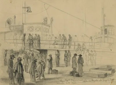 The Govt Steamboat Wilson Small At Acquia Creek Mar 12 1863