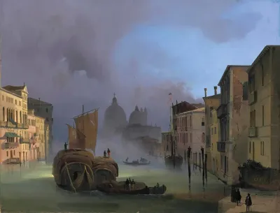 The Grand Canal Venice From The Ponte Dellaccademia With Santa Maria Della Salute