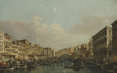 The Grand Canal With The Rialto Bridge From The South