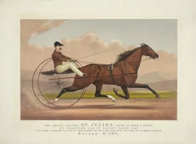 The Grand Trotter St Julien Driven By Orrin A Hickok By Volunteer Dam By Sayres Harry Clay