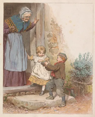 The Grandmother With Her Grandchildren