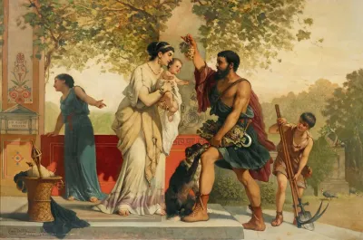 The Grape Harvest In Pompei