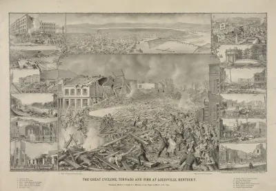 The Great Cyclone Tornado And Fire At Louisville Kentucky