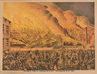 The Great Fire At Chicago Oct 9th 1871 View From The West Side