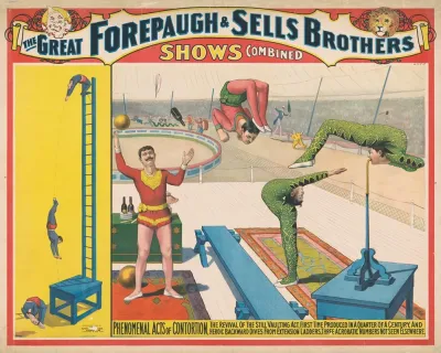 The Great Forepaugh Sells Brothers Shows Combined Phenomenal Acts Of Contortion