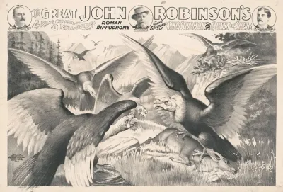 The Great John Robinsons 4 Ring Circus 3 Menageries Roman Hippodrome King Solomon The Queen Of Sheba