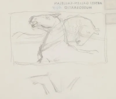 The Great Kalevala Poem Iii Sketch Horses