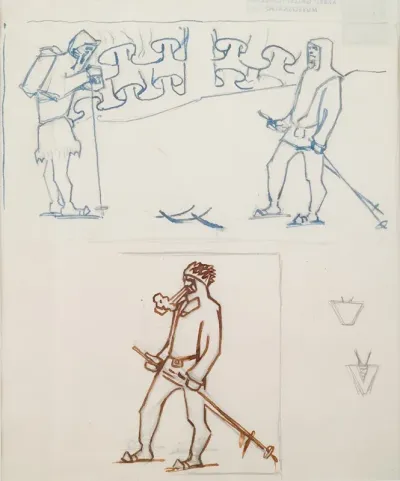 The Great Kalevala Sketch For Page 1 Skiers Meet 2