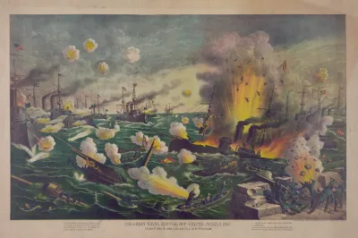 The Great Naval Battle Off Cavite Manila Bay Fought May 1st 1898 530 A M Till 1250 P M Noon