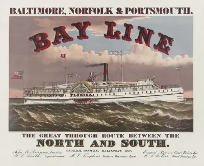 The Great Through Route Between The North And South Bay Line Baltimore Norfolk Portsmouth