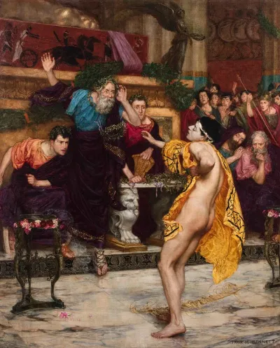 The Greek Runner Ladas Falling Dead As He Goes To Receive His Crown At Olympia