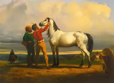 The Grey Horse At The Horse Fair