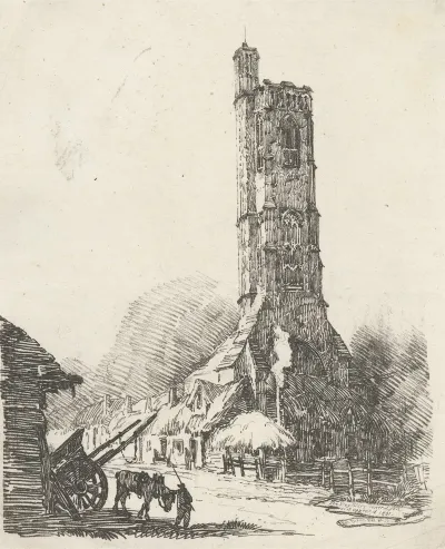 The Greyfriars Tower Lynn As It Appeared 1801