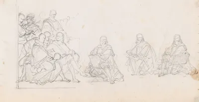 The Group Of Artists And The Seated Cornelis Huysmans