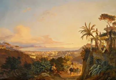 The Gulf Of Naples Viewed From The Capo Di Monte