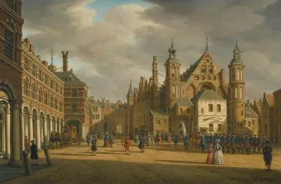 The Hague A View Of The Binnenhof Looking North With The Ridderzaal