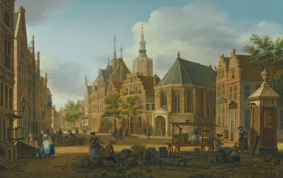 The Hague A View Of The Groenmarkt Near The Westeinde Looking West