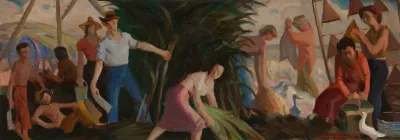 The Harvest Mural Study Abbeville Louisiana Post Office