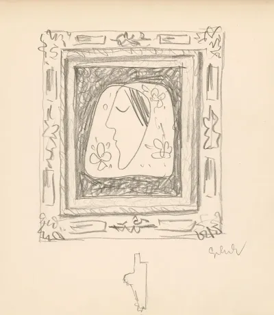 The Head Of A Woman In A Decorative Frame