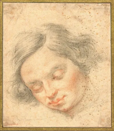 The Head Of A Young Man With Closed Eyes