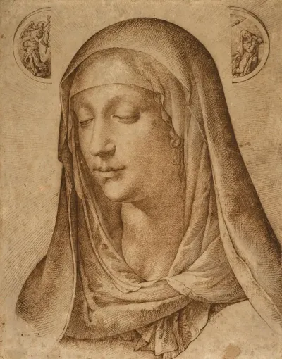 The Head Of The Virgin With The Annunciation